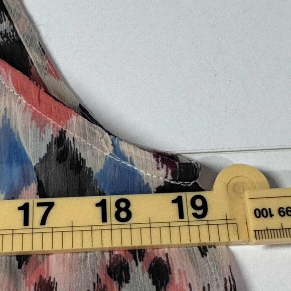 Lucky Brand Sleeveless Tie-Front Ikat Blouse – Size M - Picture 5 of 6